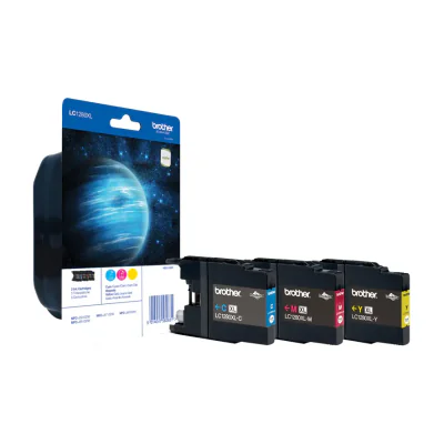 Brother LC1280XLRBWBP, Cyan, Magenta, Yellow, 3 pc(s), 1200 pages, Multi pack