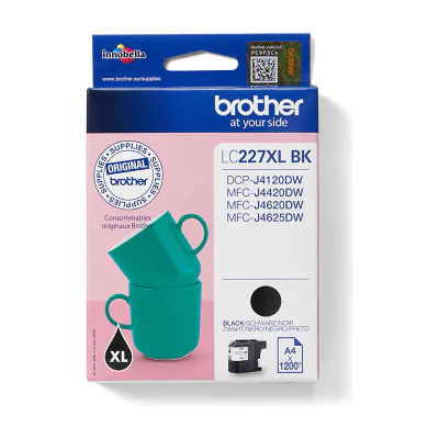 Brother LC227XLBK, Black, Pigment-based ink, 1 pc(s), 1200 pages, Single pack
