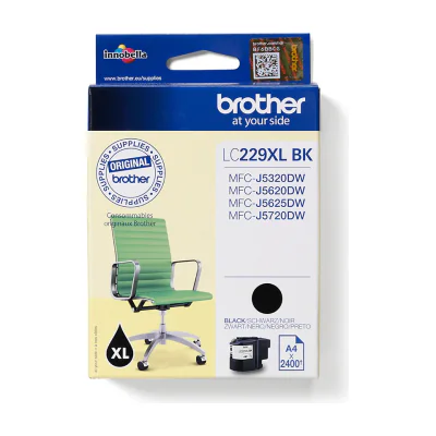Brother LC229XLBK, Black, Pigment-based ink, 1 pc(s), 2400 pages, Single pack