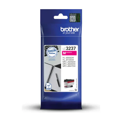 Brother LC3237M, Standard Yield, Magenta, Pigment-based ink, 1 pc(s), 1500 pages, Single pack