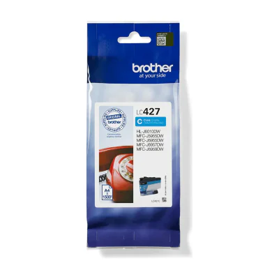 Brother LC427C, Standard Yield, Cyan, Pigment-based ink, 1 pc(s), 1500 pages, Single pack