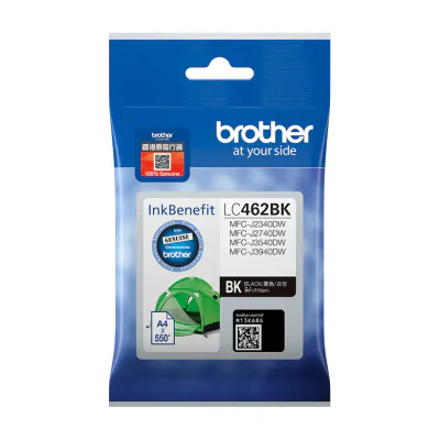 Brother LC462BK, Standard Yield, Black, 1 pc(s), 550 pages, 550 pages, Single pack