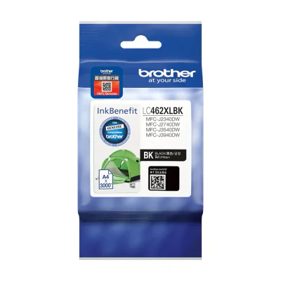 Brother LC462XLBK, High (XL) Yield, Black, 1 pc(s), 3000 pages, Single pack