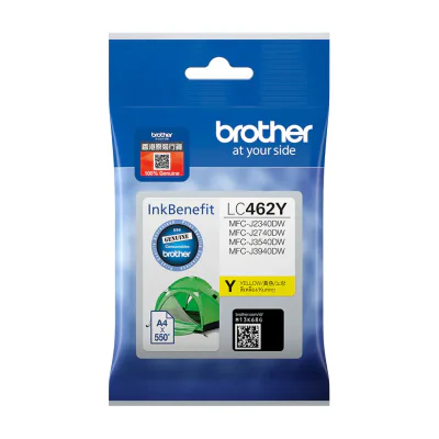 Brother LC462Y, Standard Yield, Yellow, 1 pc(s), 550 pages, Single pack