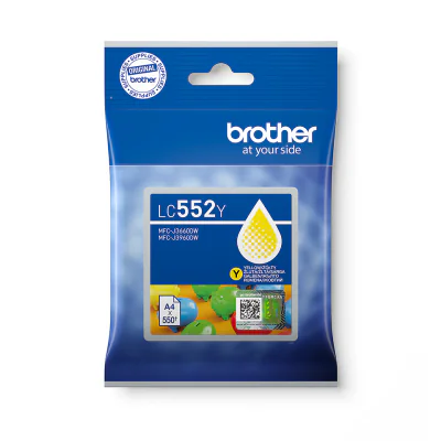 Brother LC552Y, Yellow, Pigment-based ink, 1 pc(s), 550 pages, Single pack
