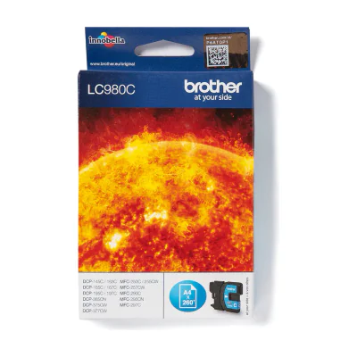 Brother LC980C, Cyan, 1 pc(s), 260 pages, Single pack