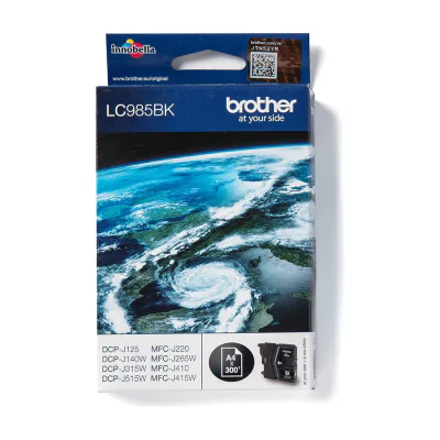 Brother LC985BK, Black, Pigment-based ink, 1 pc(s), 300 pages, Single pack