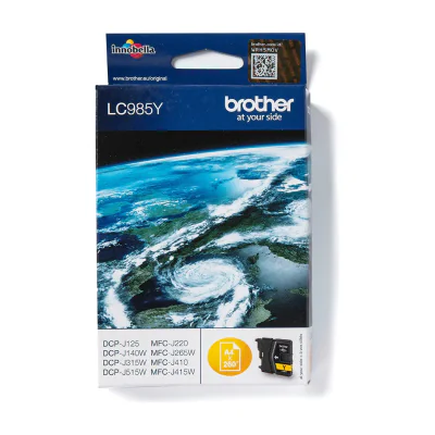 Brother LC985Y, Yellow, Pigment-based ink, 1 pc(s), 260 pages, Single pack