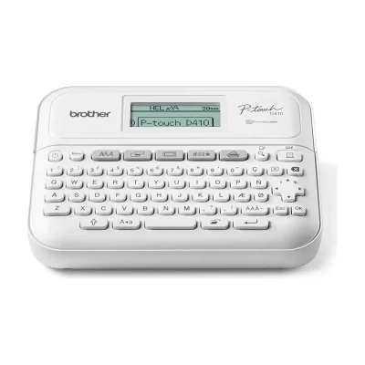 Brother PT-D410, QWERTY, TZe, Thermal transfer, 180 x 180 DPI, 20 mm/sec, Wired