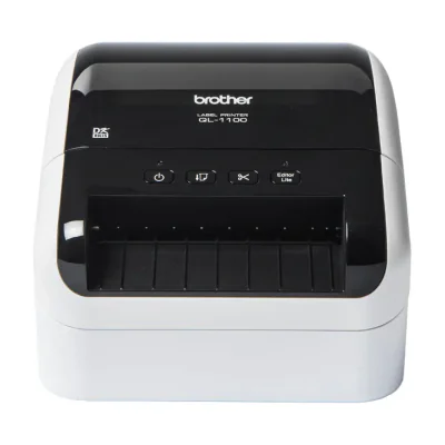 Brother QL-1100C, Direct thermal, 300 x 300 DPI, 110 mm/sec, Wired, Black, White