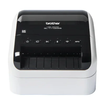 Brother QL-1110NWB, DK, Direct thermal, 300 x 300 DPI, 110 mm/sec, Wired & Wireless, Black, White