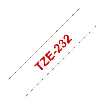 Brother TZE-232, Red on white, TZe, Philippines, 5 year(s), Brother, P-Touch PT-1000, 1010, 1080, 1090, 1280, 1290, 2030, 2470, 2730, 7100, 9700, 9800, H75