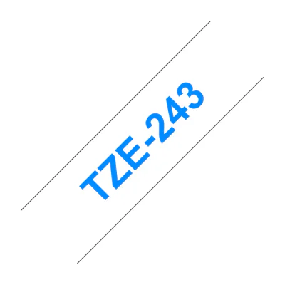 Brother TZE-243, Blue on white, TZe, China, 5 year(s), Brother, PT-200/1100/1130/1300/1160/1170S/1180/1200/2030/2730, ST-1150/1150DX
