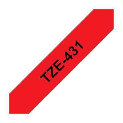 Brother TZE-431, Black on red, TZe, Philippines, 5 year(s), Brother, P-Touch GL-H105, PT-1000, 1010, 1080, 1090, 1280, 1290, 2030, 2470, 2730, 7100, 9700, 9800