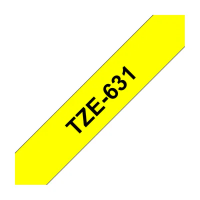 Brother TZE-631, Black on yellow, TZe, Philippines, 5 year(s), Brother, P-Touch PT-1005, 1010, 1080, 1090, 1280, 1290, 18, 2030, 2430, D200, H100, H105, H300, H75