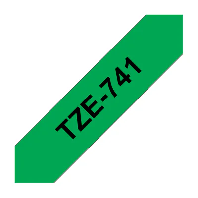 Brother TZE-741, Black on green, TZ, Philippines, 5 year(s), 1.8 cm, 8 m