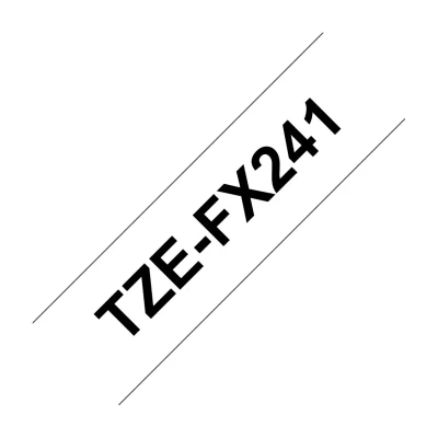 Brother TZE-FX241, Black on white, TZ, White, Thermal transfer, Paper, Philippines