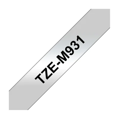 Brother TZE-M931, Black on silver, TZe, China, 5 year(s), Brother, 1.2 cm