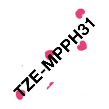 Brother TZE-MPPH31, Black on pink, TZe, Grey, Thermal transfer, China, 5 year(s)