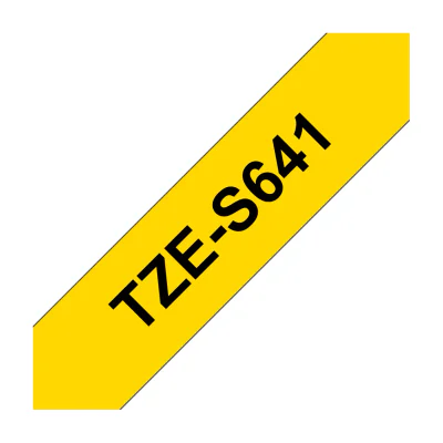 Brother TZE-S641, Black on yellow, TZ, China, 5 year(s), Brother, P-Touch PT-1830, 1950, 2030, 2100, 2430, 2470, 2700, 2730, 7600, 9700, 9800, E300, H300
