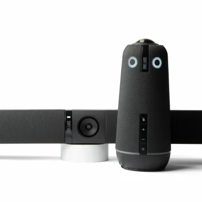 Owl Labs Meeting Owl 4+ and Owl Bar Bundle — Intelligent 360-Degree 4K Video Multi-Camera Conferencing Bundle (Automatic Speaker Focus, Smart Camera Switching, Wireless Pairing), Group video conferencing system, CMOS, 4K Ultra HD, 30 fps, Charcoal