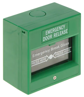 Buton de deschidere de urgență a ușii PW-C1, 2 x NO/NC, 2 A / 36 V DC
