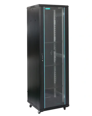CABINET 19″ SPACER 27U 600x1000x1388mm, Floor Standing, usa sticla cu blocare, panouri detasabile, sarcina maxima 1000Kg