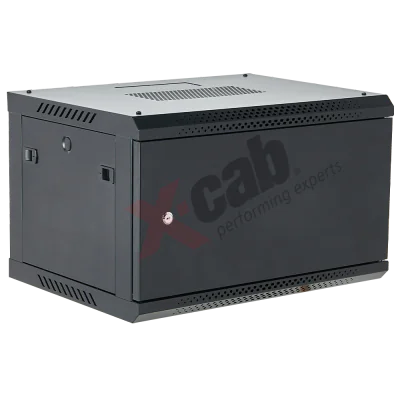 Cabinet metalic de perete 19", tip rack wallmount, 12U 600x600 mm, Xcab M Negru "Xcab-12U60M.9004"