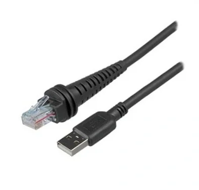 Cable: USB, black, 12V locking, 3m (9.8´), straight, 5V host power