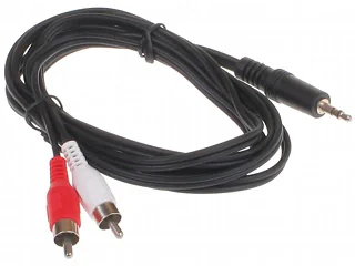 Cablu 2 x Cinch - Jack 3,5 mm 2C-W/J-W-1.8M, 1,5 m
