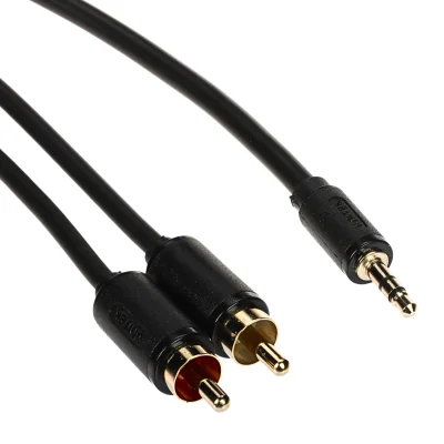 Cablu 2 x Cinch - Jack TRS 3,5 mm UNITEK C19027BK01, 25 m
