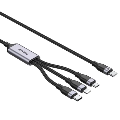 Cablu 3 în 1 UNITEK C14101AGY01-1.5M, USB-C, Lightning, micro-USB, 1,5 m