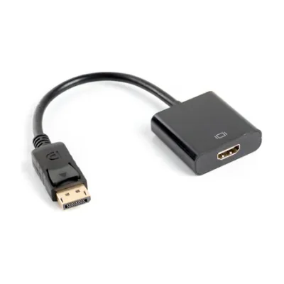 Cablu adaptor Lanberg DisplayPort(M) 1.2 la HDMI(F), 0,1 metri, negru