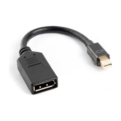 Cablu adaptor Lanberg Mini DisplayPort(M) 1.1 -> DisplayPort(F), 0,1 metri, negru