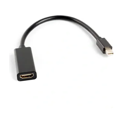 Cablu adaptor Lanberg Mini DisplayPort(M) 1.2 la HDMI(F), 0,2 metri, negru