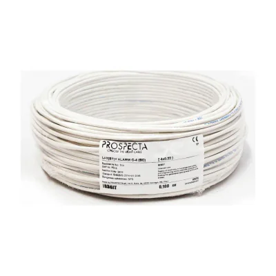 Cablu alarma 4 x 0.22 premium, cupru 100%, cod: I036IT, Li-Y(ST)Y, made in Italy, utilizare pentru sisteme de alarma, manta exterioara PVC alb, ecranare: folie de aluminiu laminata, raza de curbura 10x diametru, Peak Operating Voltage 250, Voltage Ra