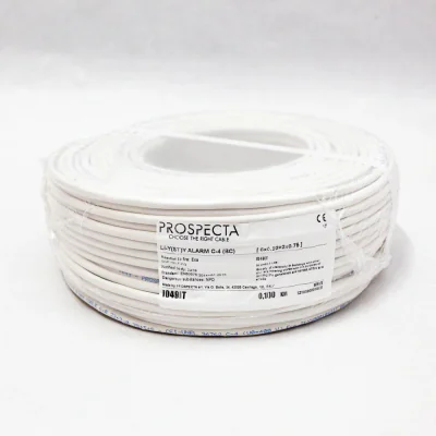 Cablu alarma 6 x 0.22 + 2 x 0.75 premium, cupru 100%, cod: I049IT, Li-Y (ST)Y, made in Italy, utilizare pentru sisteme de alarma, manta exterioara PVC alb, ecranare: folie de aluminiu laminata, raza de curbura 10x diametru, Peak Operating Voltage 250