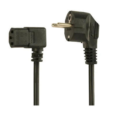 CABLU alimentare GEMBIRD 1.8m, intrare Shucko, iesire C13 90grade, 10A, 3x0.75mm3, black, "PC-186A-075-1.8M"