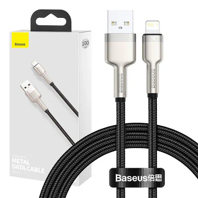 Cablu alimentare si date Baseus Cafule Metal, 1m, negru
