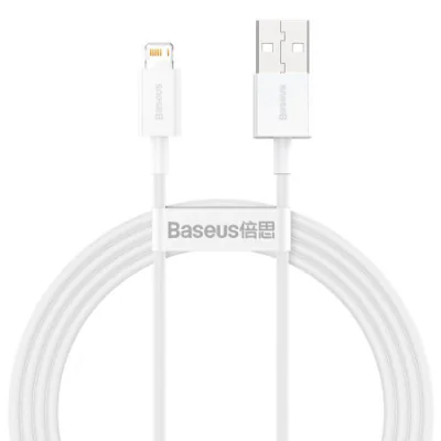 Cablu alimentare si date Baseus Superior, Fast Charging Data Cable pt. smartphone, USB Type-C la Lightning Iphone PD 20W, 1.5m, alb