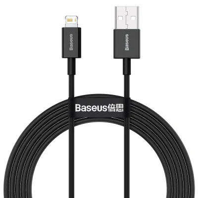 CABLU alimentare si date Baseus Superior, Fast Charging Data Cable pt. smartphone, USB Type-C la Lightning Iphone PD 20W, 1m, negru