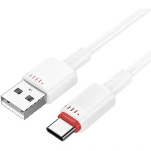 CABLU alimentare si date Borofone "BX110", Fast Charging Data Cable pt. smartphone, USB la USB Type-C, 2.4A, 1m, negru "6941991120749"
