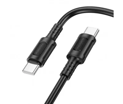 CABLU alimentare si date Borofone "BX111", Charging Data Cable pt. smartphone, USB Type-C la USB Type-C, 3A, 1m, negru "6941991115103"