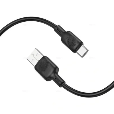 CABLU alimentare si date Borofone "BX113", Fast Charging Data Cable pt. smartphone, USB la USB Type-C 3A, 1m, alb "6941991115448"