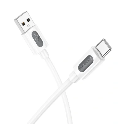 CABLU alimentare si date Borofone "BX114", Fast Charging Data Cable pt. smartphone, USB la USB Type-C 3A, 1m, black "6941991116889"