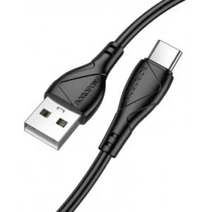 CABLU alimentare si date Borofone "BX121", Charging Data Cable pt. smartphone, USB la USB Type-C, 3A, 1m, negru "6941991123061"