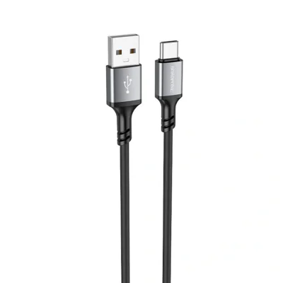 CABLU alimentare si date Borofone "BX83", Charging Data Cable pt. smartphone, USB la USB Type-C, 3A, 1m, negru "6974443386417"