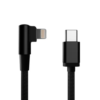 GEMBIRD CC-USB2-AMLML-0.2M Angled 8-pin USB charging-data cable 0.2 m black