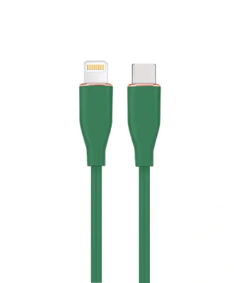GEMBIRD Premium silicon USB Type-C to 8-pins charging data cable 1.5m White