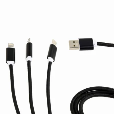 GEMBIRD CC-USB2-AM31-1M USB charging combo 3-in-1 cable black 1m